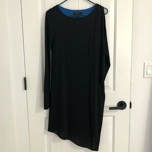 BCBGMAXAZRIA Asymmetrical Black Dress